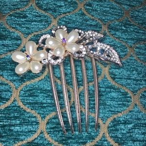 Elegant Gold Metal Rhinestone Hair Pin